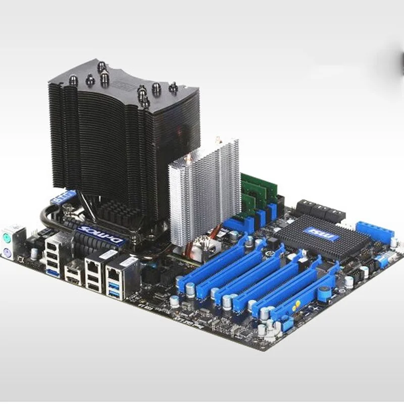 HB-802 CPU Cooler 2 Heatpipes Radiator Aluminum Heatsink Computer Cooling Support 80mm Fan north bridge radiator | Компьютеры и офис