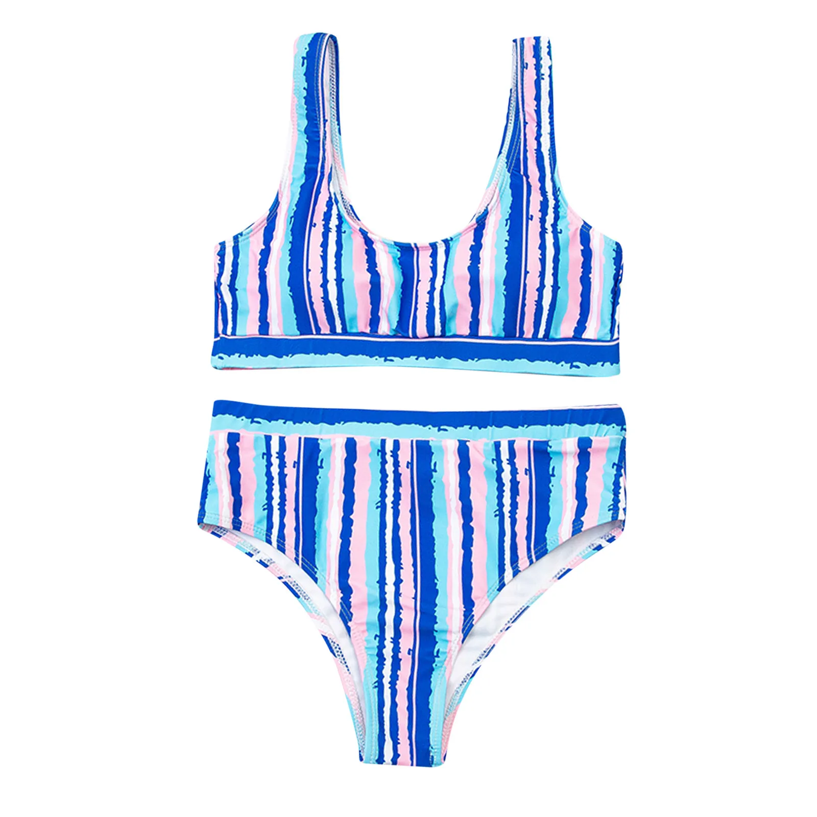 

Women Multicolor Stripe Bikini Set Push-Up Brazilian Swimwear Beachwear Swimsuit swimwear women