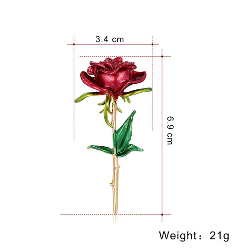 

Vintage Flower High-grade Dripping Oil Painting Color Rose Brooches Women Men Brooch Dress Jewelry