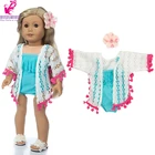 Платье куклы и шляпа для 45 см кукла девочка костюм для дял 18-дюймовой куклы Летнее платье для девочек и солнце Кепки