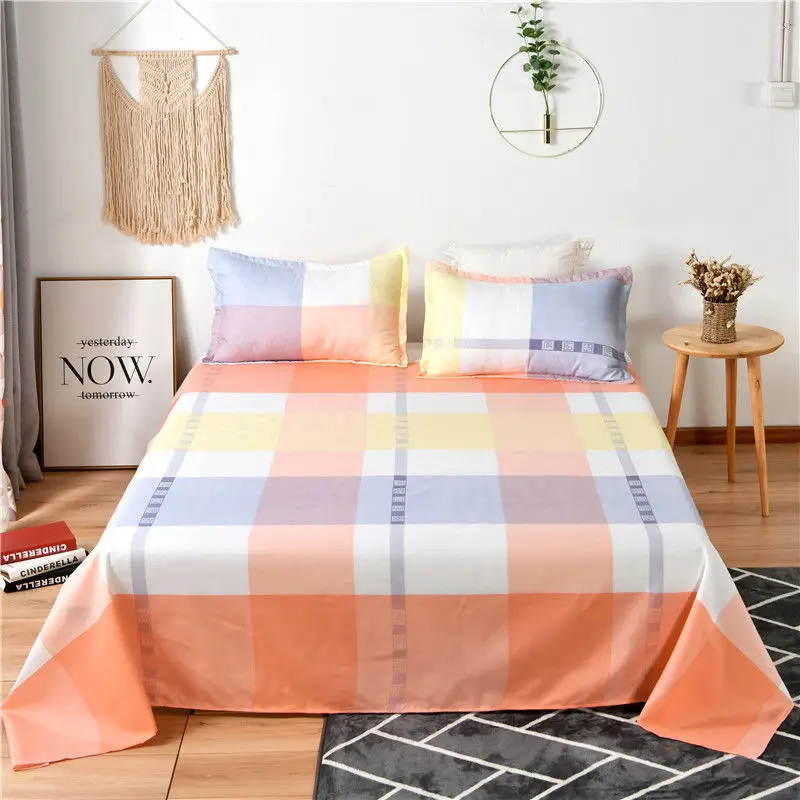 

[Sheet + Pillowcase] 3-piece set of sanded bed sheet thickened double single single sheet four seasons universal sheet