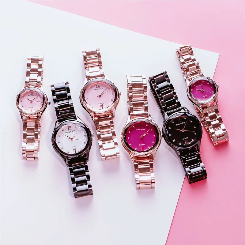

Cherry Blossom Pink Watch for Girls Waterproof Fashion 2021 New Trendy Ladies Women Korean Style Simple Elegant Steel Belt Gifts