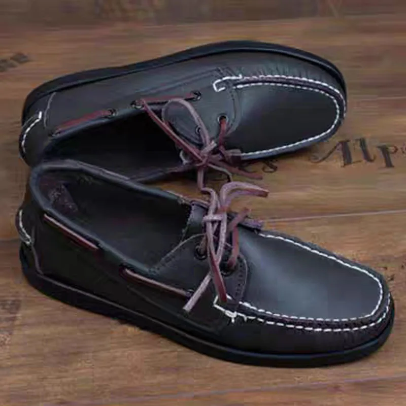 Мужские туфли для вождения из натуральной кожи Классические водонепроницаемые