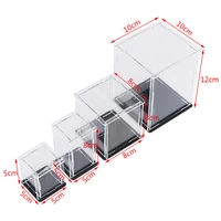 1pc acrylic display case self assembly clear cube box uv dustproof toy protection not including other items grownups