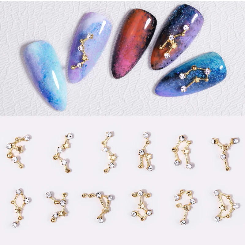 2 шт./компл. Стразы для ногтей смешанные размеры кристаллы Металлические