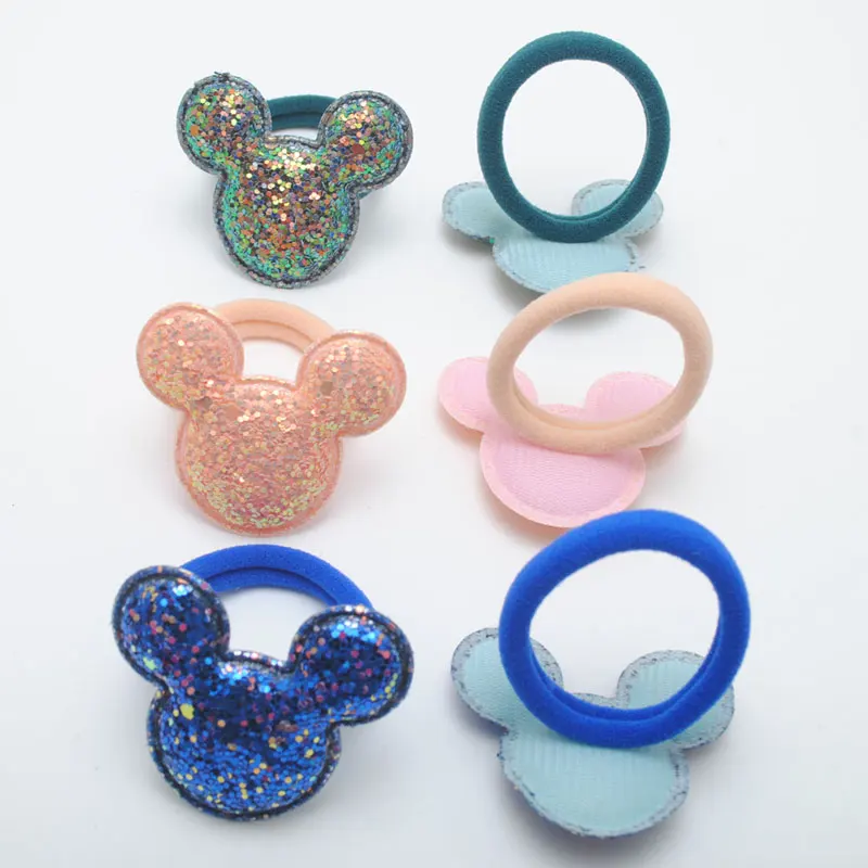 6 шт./компл. блестящие ушей МИККИ Мауса Заколки для волос маленьких девочек