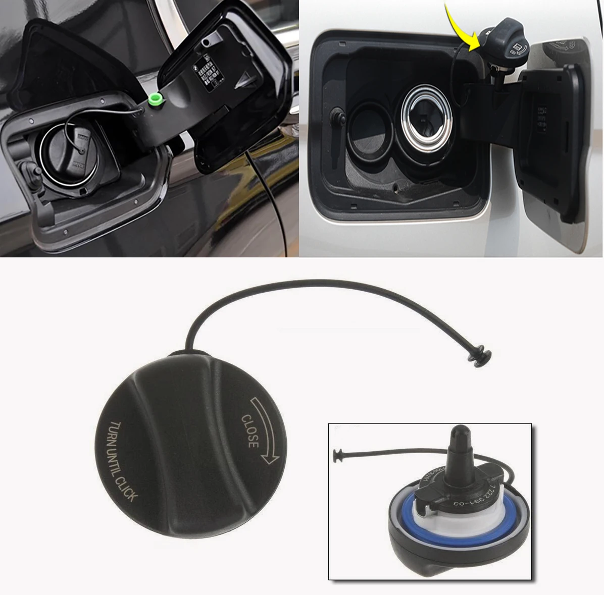 Подходит для BMW Серии E F E39 E46 E60 E63 E65 E66 E70 E71 E90 F01 F02 F07 топливный бак Воздушная крышка