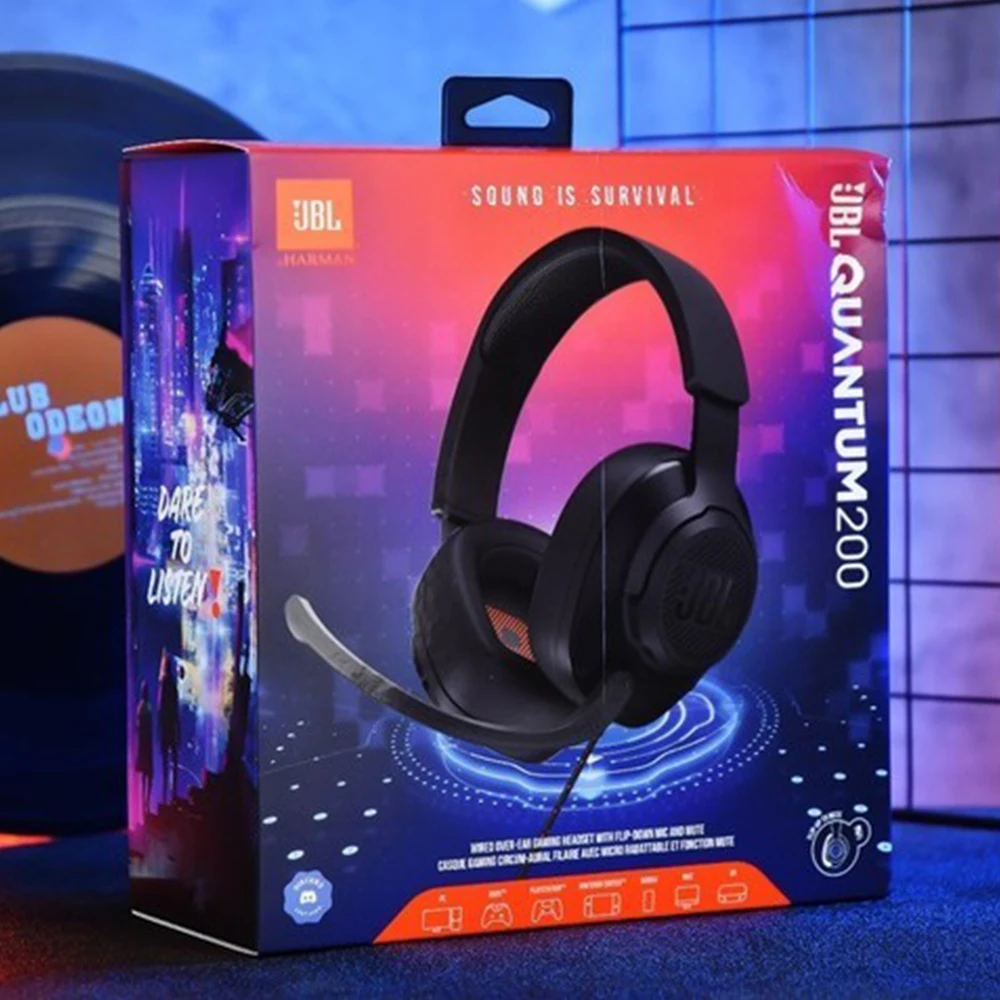 Игровая гарнитура JBL QUANTUM 200 для киберспорта проводные наушники 7 1 С аудиоканалом