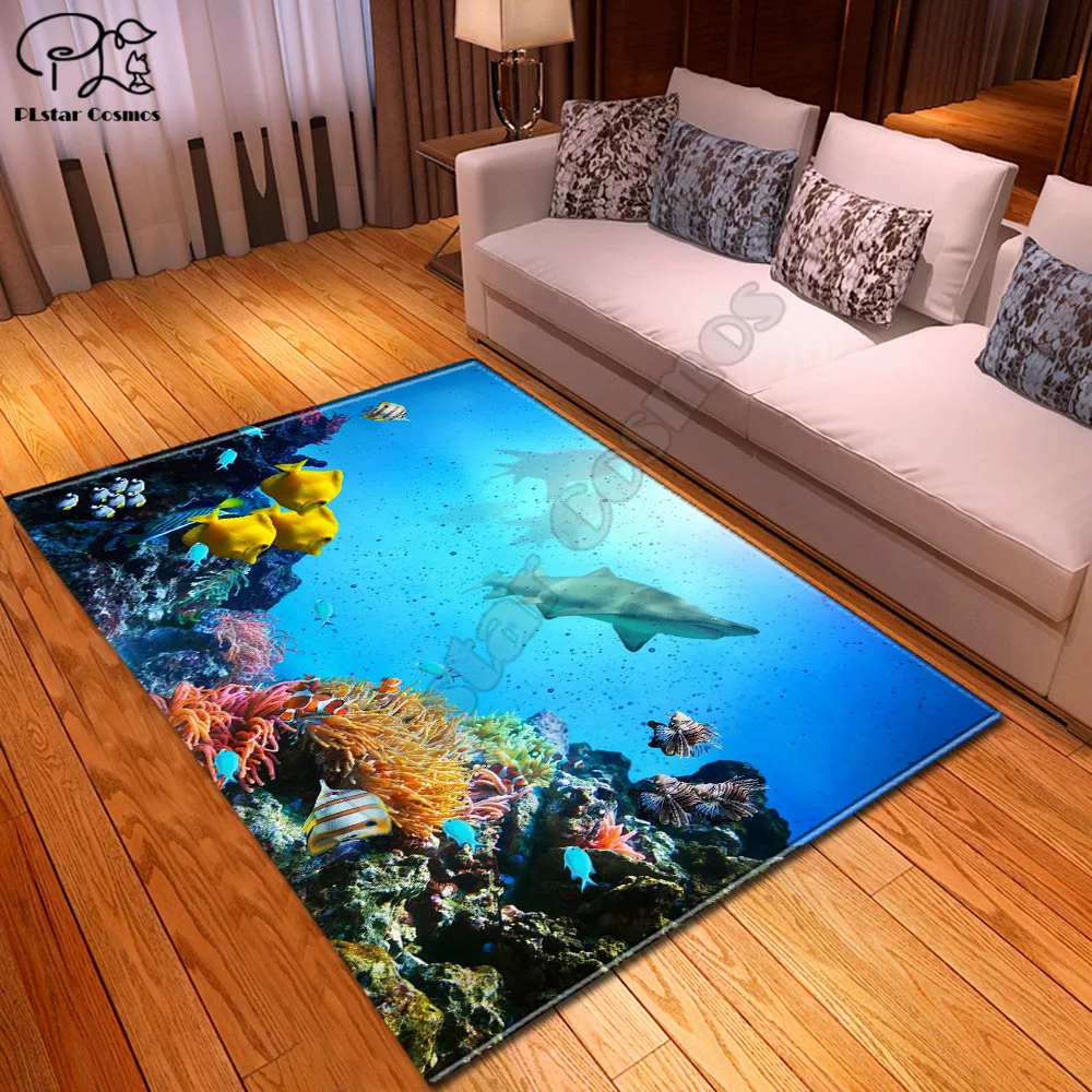 Смешной квадратный нескользящий коврик с рисунком черепахи напольный 3D для