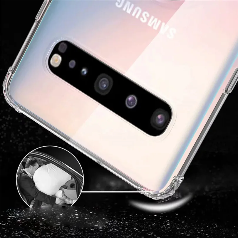 Automatic Pop up Phone Case For Samsung Galaxy S10 5G Plus S10E Cover With Bombable Ring Clear Slim Rubber Skin |