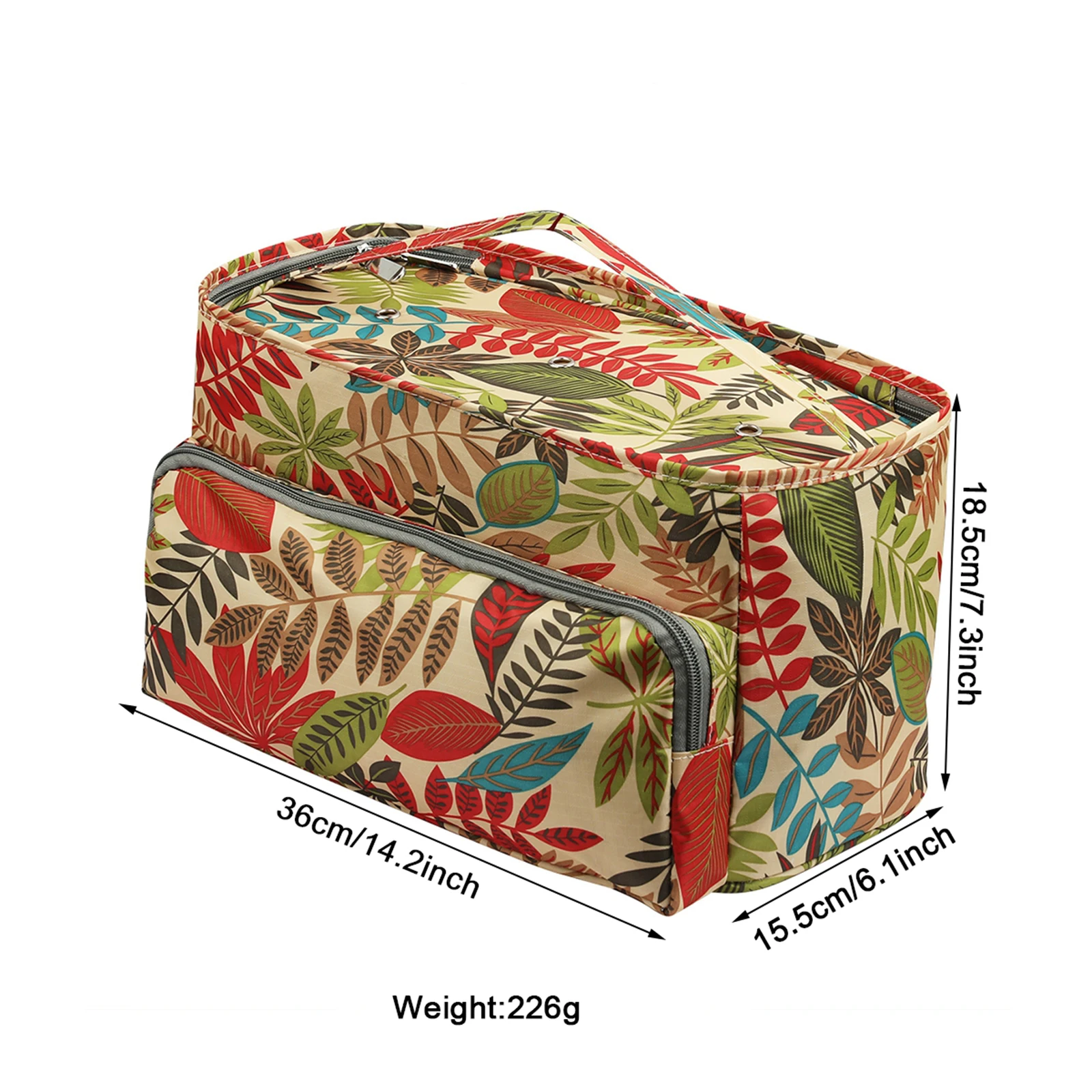 

Portable Knitting Bag Yarn Organizer Tote Bag Holder Case with Zipper Pocket for Needles