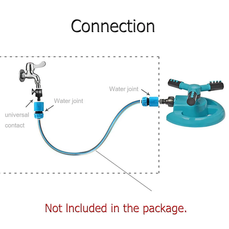 Водный разбрызгиватель автоматический 360 Вращающийся орошения сада Прямая