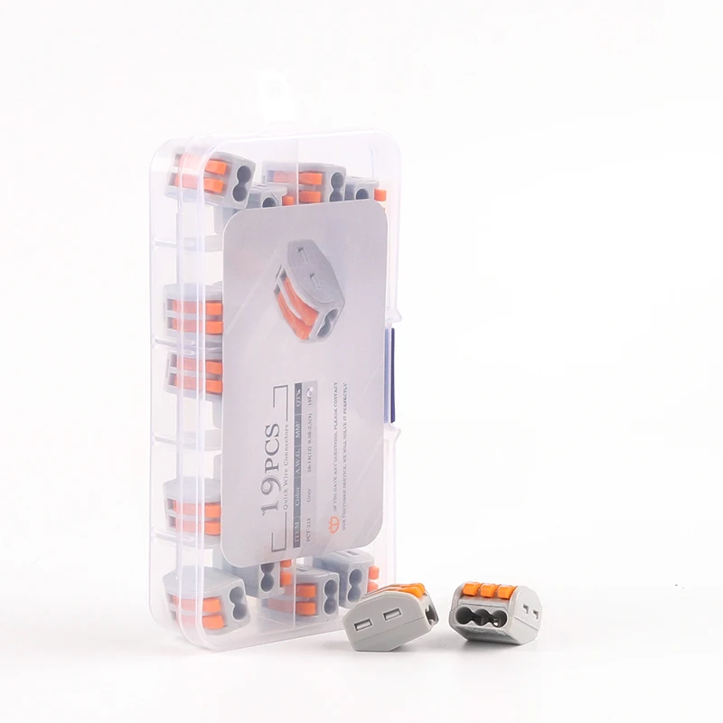 

Boxed Universal Quick Wire Cable Connectors Eectric Compact Conductor Spring Splicing Wiring Connector Push-in Terminal Block