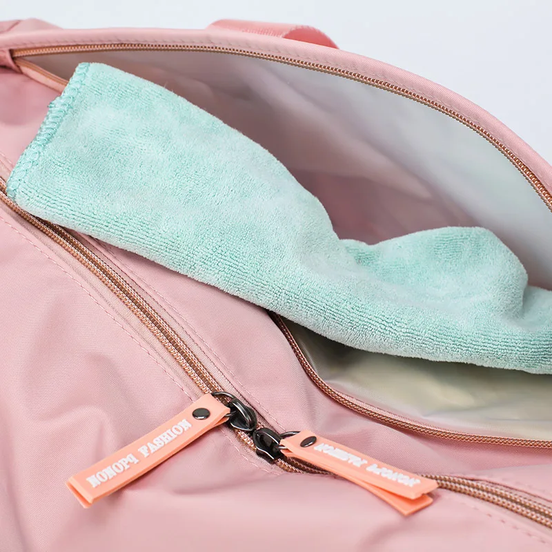 The latest design sequins PINK letter fitness bag dry and wet separation sports shoulder Messenger couple handbag travel | Спорт и