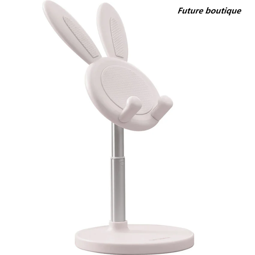 

Cute Rabbit Sytle Adjustable Desk Phone Holder Mobile Phone Stand Support for Universal Phone Tablet Desktop Ornament Bracket