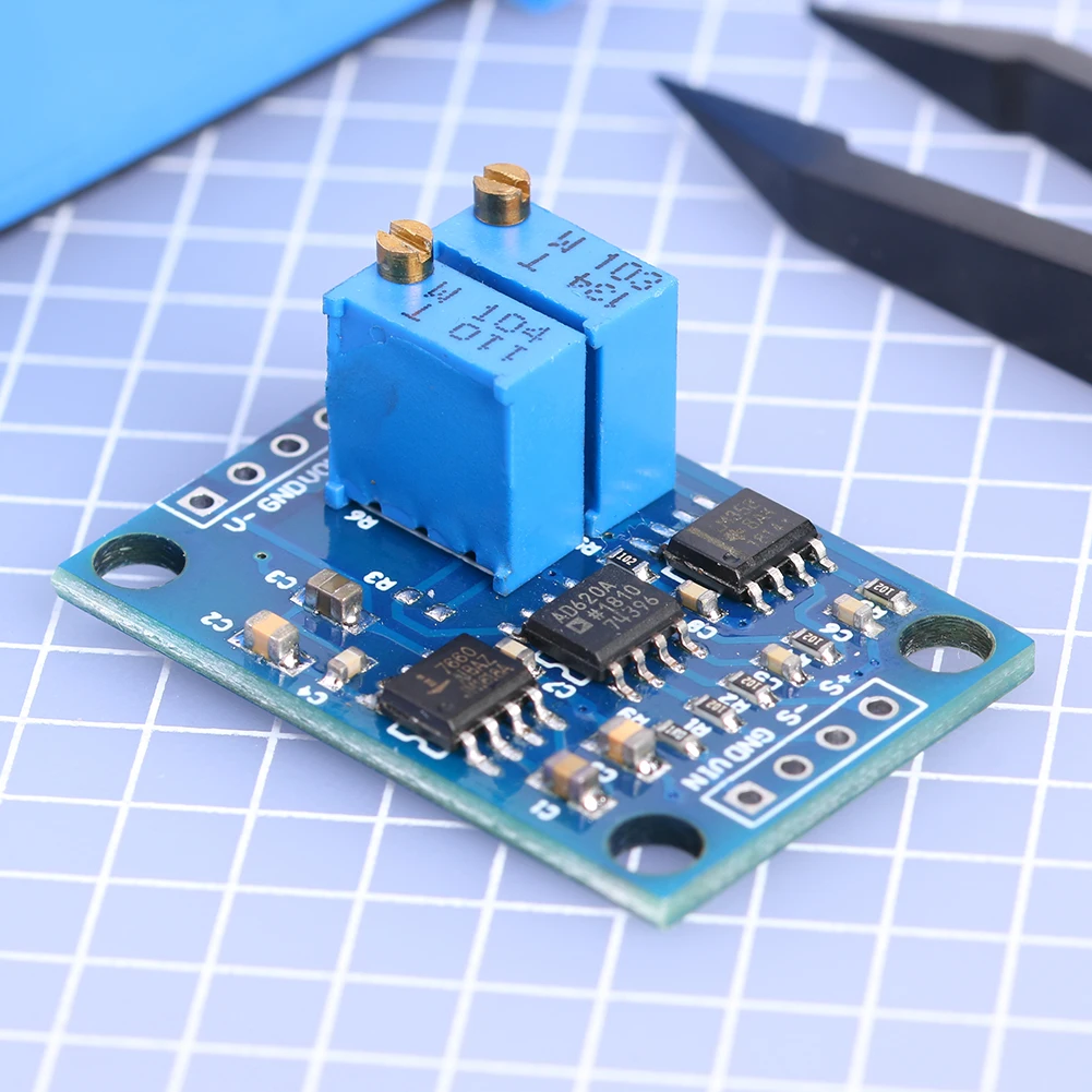 3-12V DC High Precision AD620 Microvolt mV Amplifier Module Small Signal Instrumentation Amplifier Board AD620 Amplifier Module