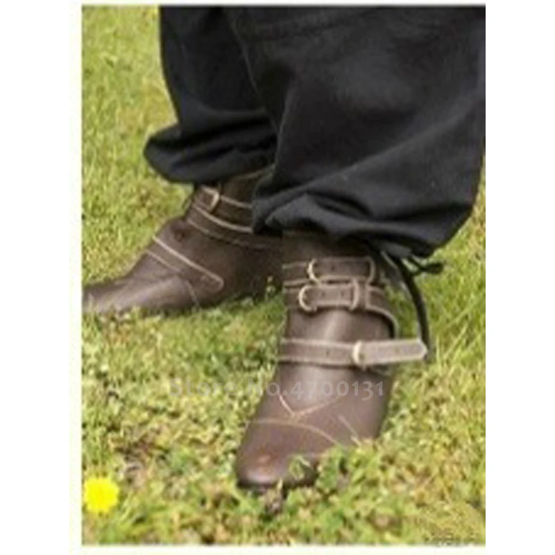 Ретро средневековая пара ремень пряжка винтажный британский стиль ботильоны