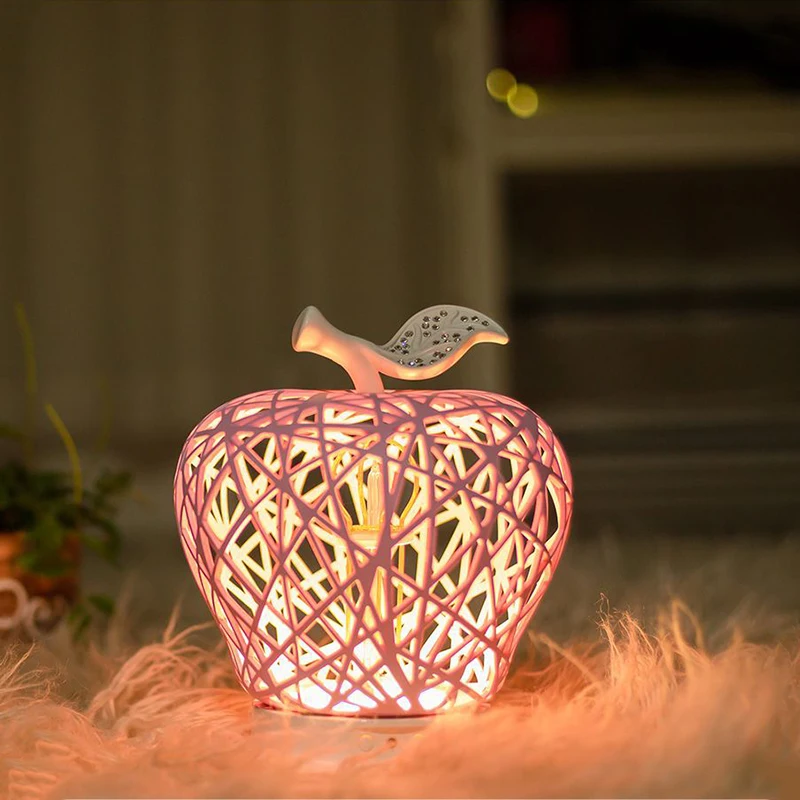 

Apples Shape Hollow Art Modeling UV Sterilization Lamp USB LED Night Light with Remote Household JS23