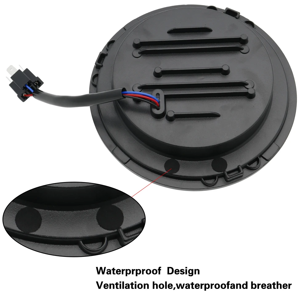 Светодиодная фара для мотоцикла 7 дюймов черная Kawasaki Vulcan VN 500 750 800 900 1600 1700 1500 93-08