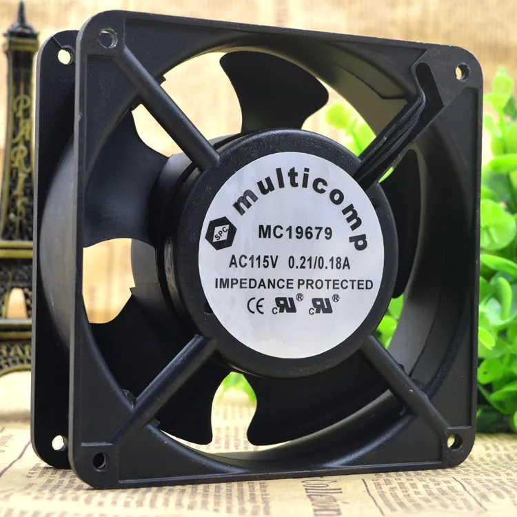 

New original MC19679 AC115V 0.21/0.18A 12038 12CM metal fan