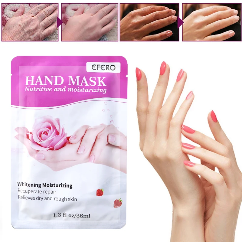 

6Pair Exfoliating Hand Mask Anti-Aging Moisturizing Smoothing Whitening Hand Gloves Hand Care Essence for Removing Dead Skin