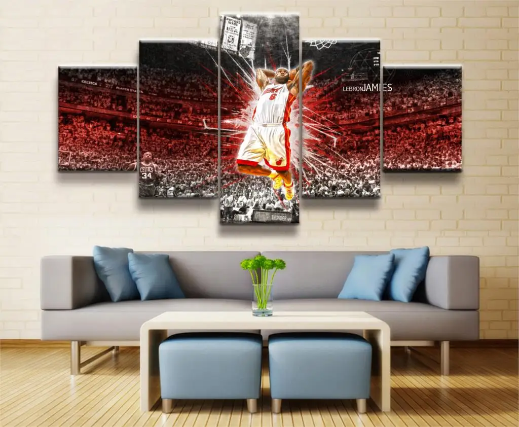Картины на холсте Спорт Баскетбол НБА Jordan James Kobe Curry Ross 10 Art Framework домашний Декор 5