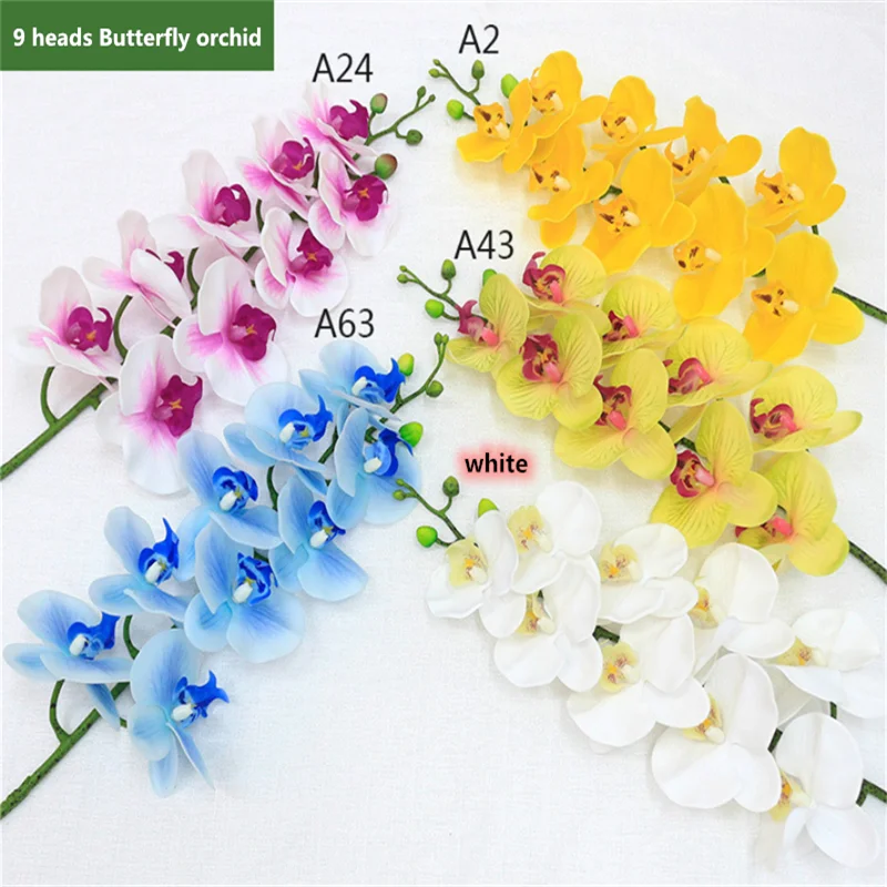Искусственные цветы 3D фаленопсис кремниевый Искусственный Свадебный домашний