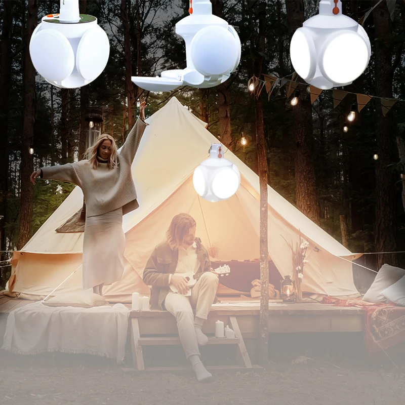

2400mah Camping Lantern Portable Light Camping Light Led Rechargeable Flashlight Lamp Emergency Bulb Powerful Solar or Usb