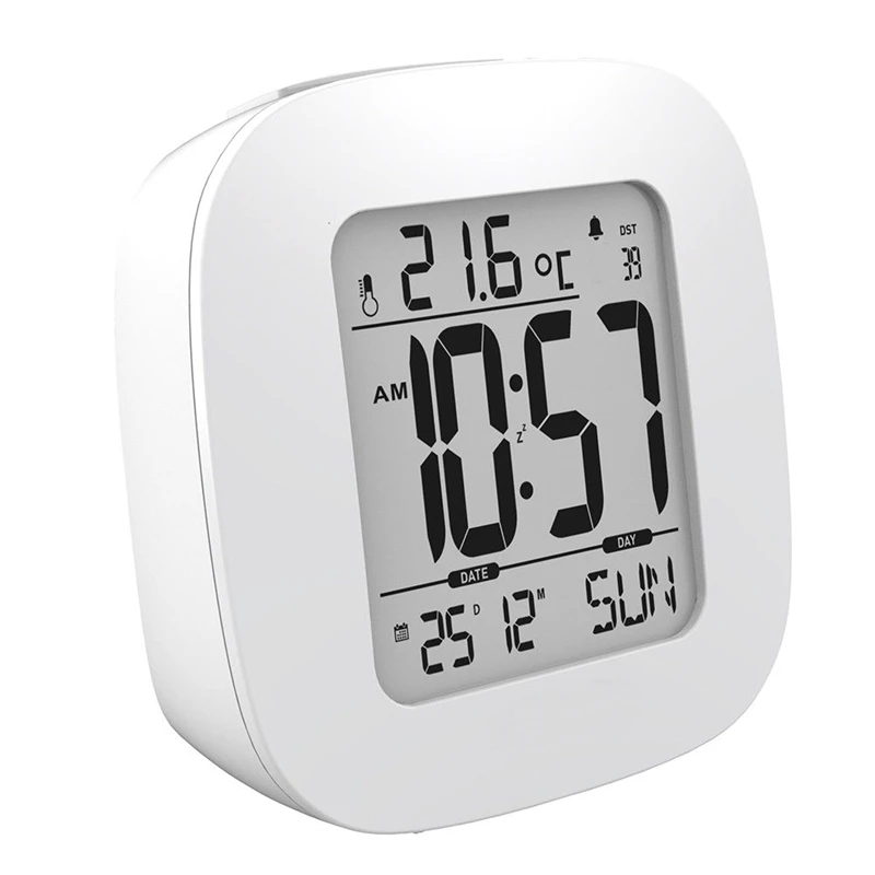 Baldr Мини ЖК цифровой будильник с термометром Настольный Повтор Календарь Таймер