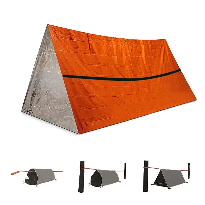 

Tents Outdoor Naturehike Emergency Cold Proof Warm Camping Tent Survival Aid Blanket PE Wind Proof Insulation Triangle Tent