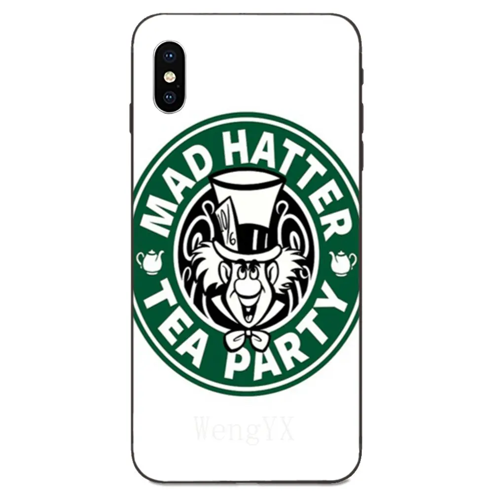 Для Apple iPhone 11 X XS Max XR Pro 4 4S 5 5S SE 6 6S 7 8 Plus мягкая новая мода мы все Mad Hatter Чайная