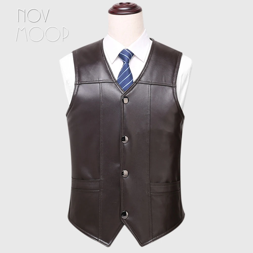 Жилет мужской из натуральной кожи 100% ягненка на флисе|jacket casual|jacket fashion for menjacket shoes |