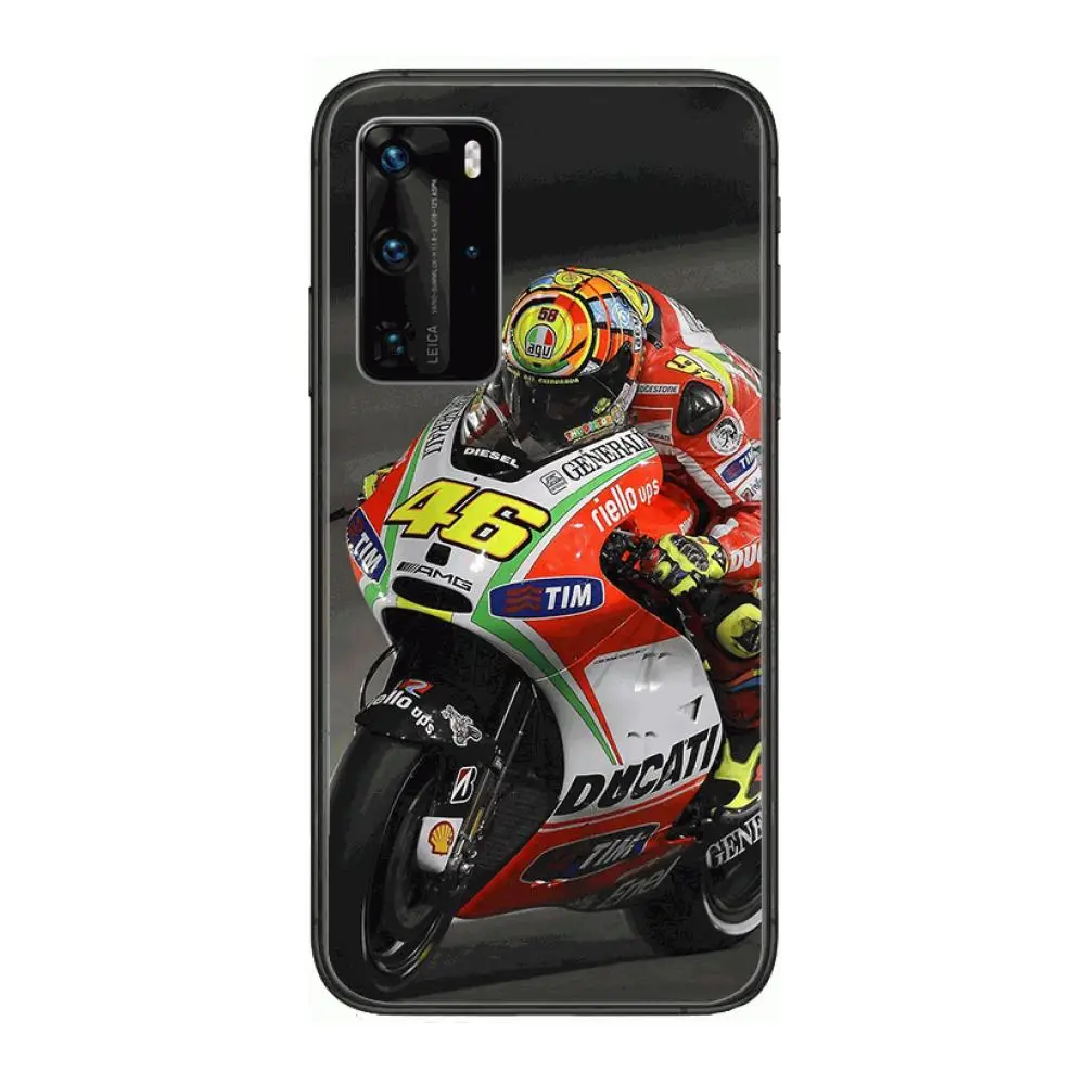 

Motorcycle racer style Phone Case For Huawei P 40 30 20 10 9 8 Lite E Pro Plus Black Etui Coque Painting Hoesjes comic fashion