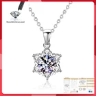 Муассанит ожерелье 0.5CT 1CT 2CT 3CT VVS лаборатории с алмазными подвесками, замшевые женские ботинки серебристого цвета 925 для женщин Свадебная вечеринка Подарок на годовщину, простые подвески