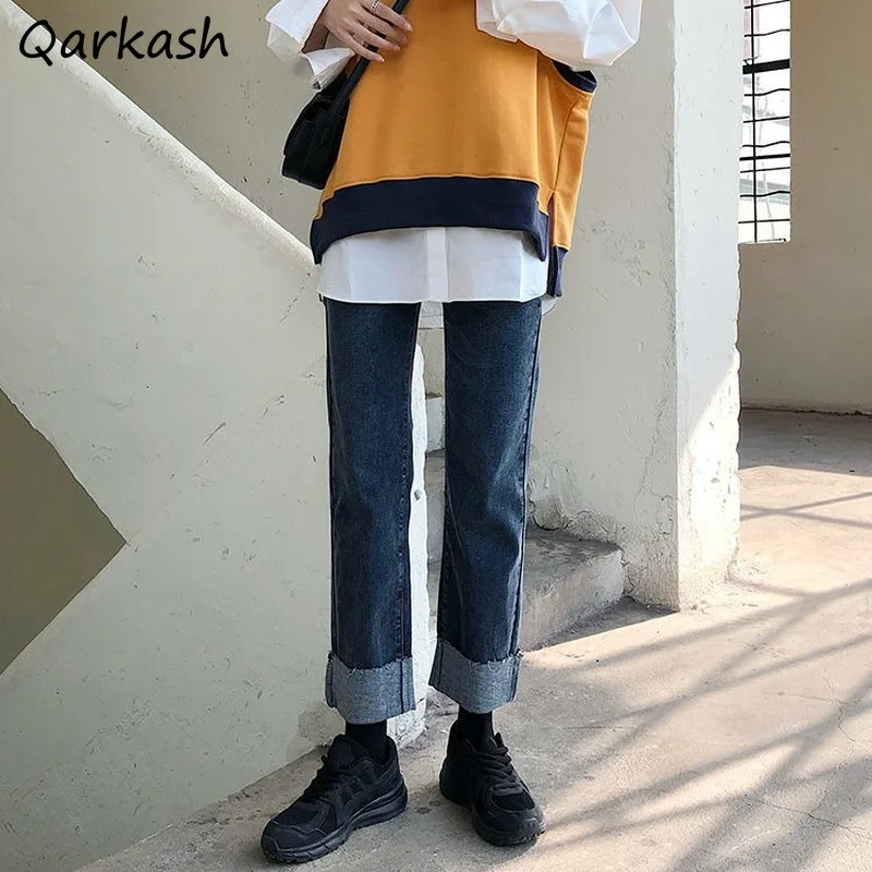 

Jeans Women Design Vintage Stylish Chic Mujer Spring Pockets Tender Basic Clothes Popular Ulzzang Denim Students Cozy Ins New