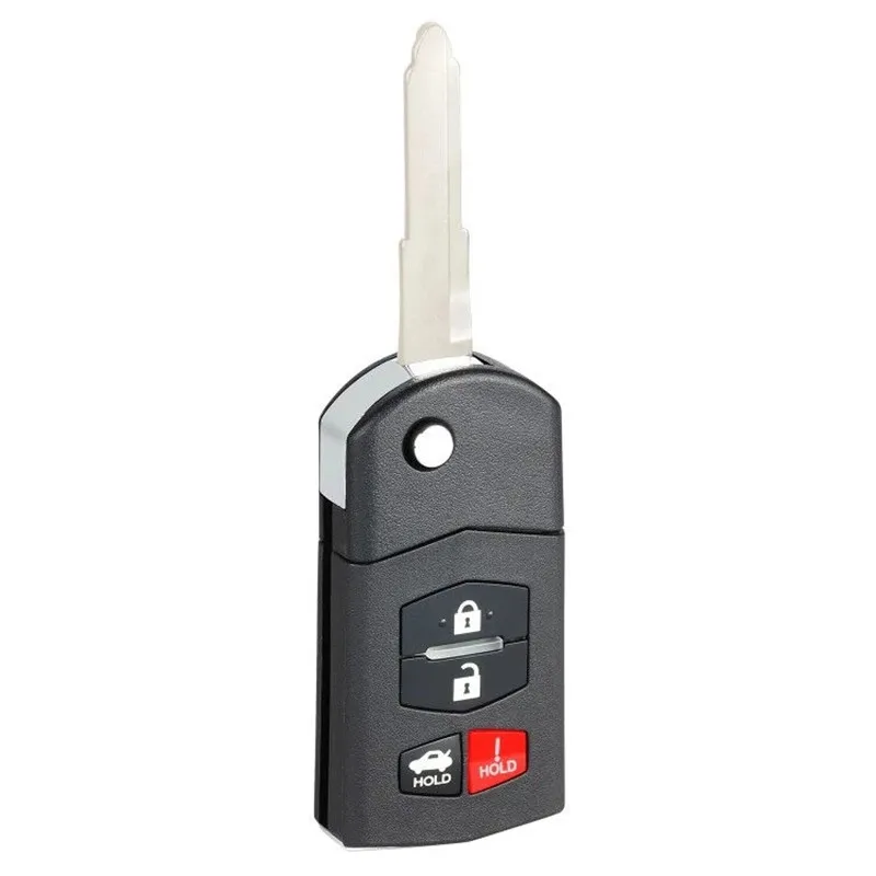 KEYECU Замена 4 кнопки Флип брелок 313 8 МГц 4D63 80 биты для Mazda 3 6 MX 5 2006 2008 RX 2004 2011 FCC