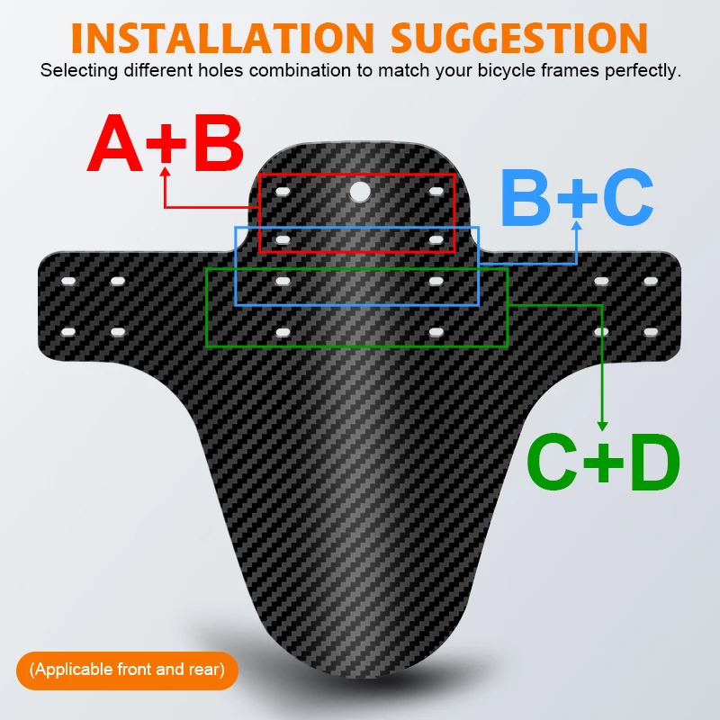 Лидер продаж велосипедное крыло углеродное волокно тиснение велосипедные