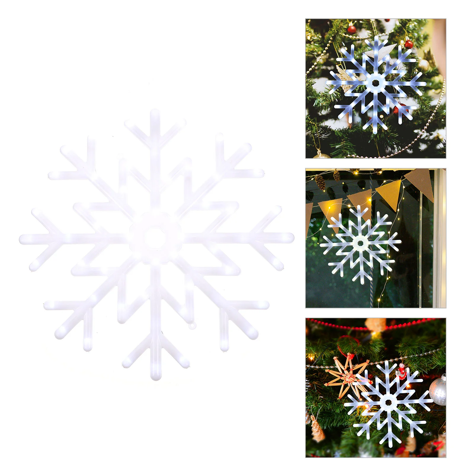 

1pc Tree Snowflake Modeling Lamp String Holiday Decorative String Light Decor