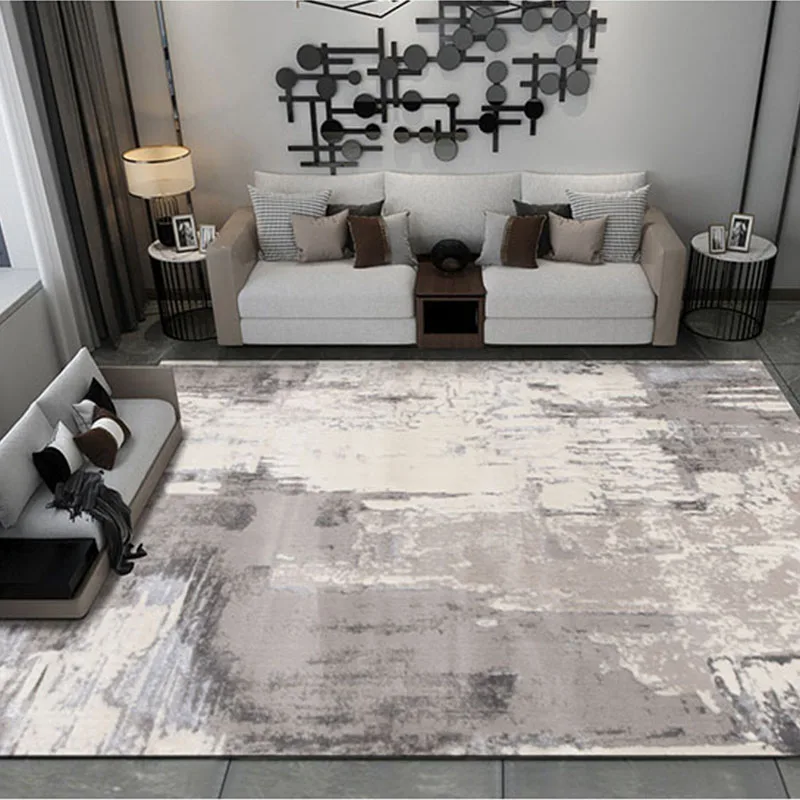 

Nordic Abstract Gray Carpet Living Room Bedroom Area Rugs Sofa Coffee Table Floor Mat Study Room Thick Carpets Home Decorative
