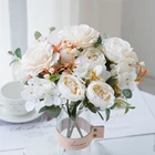 Искусственные цветы, 1 пучок, высокое качество, букет для украшения дома, аксессуары для рукоделия, свадебные принадлежности, реквизит для фотографий, подарок для комнатных растений