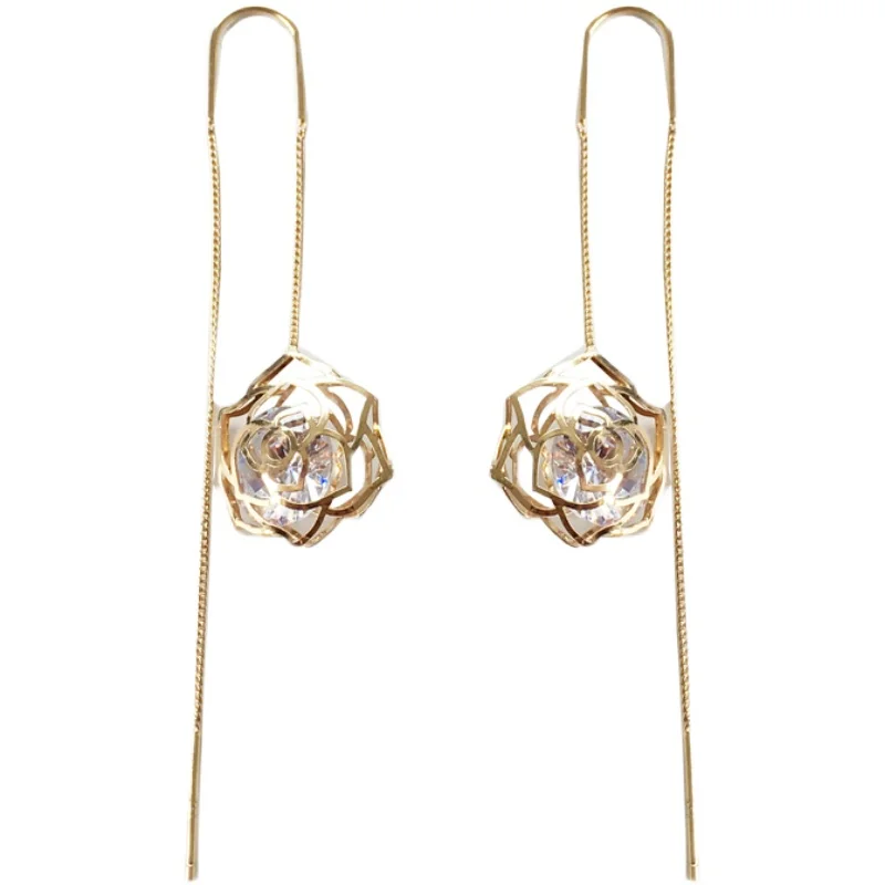 

Mihan Women Jewelry Flower Earrings Delicate Design High Quality AAA Zircon Dangle Earrings For Girl Lady Gifts