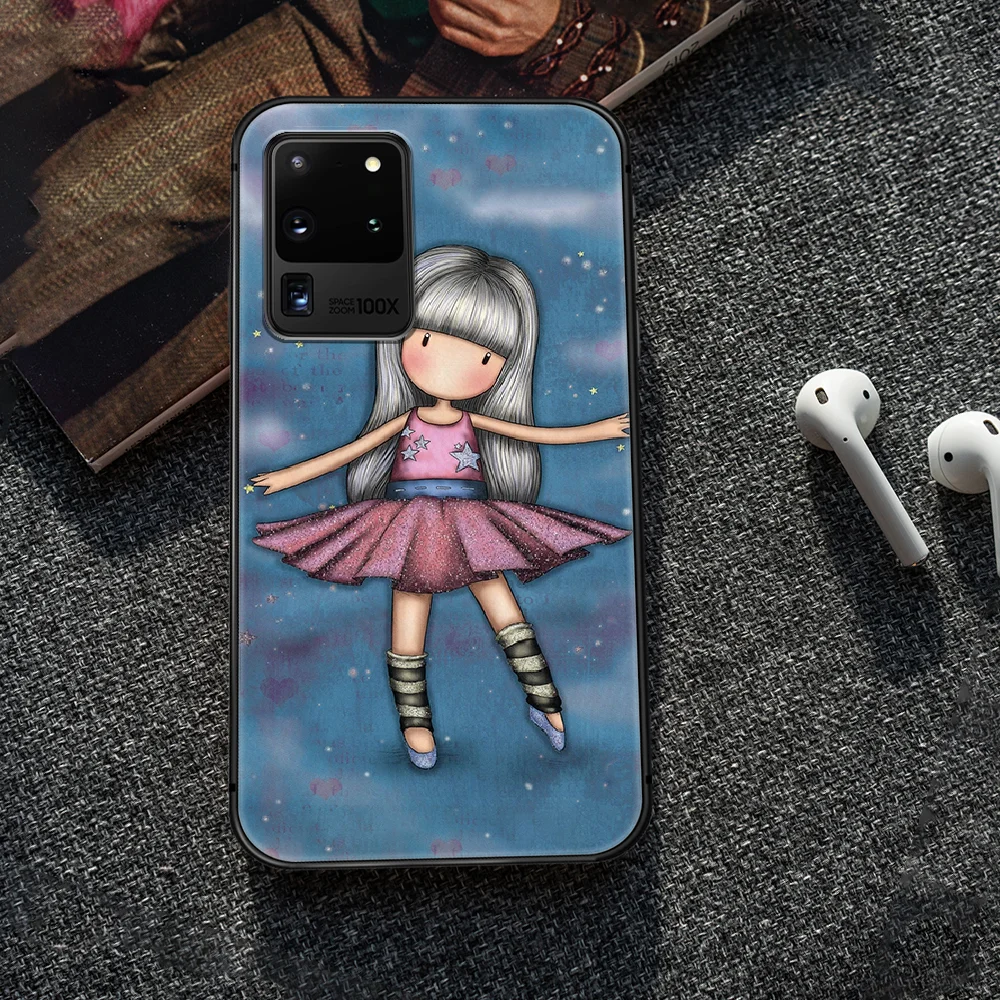 

Santoro Gorjuss Phone Case Cover Hull For Samsung Galaxy S 7 8 9 10 e 20 FE edge uitra plus Note 9 10 20 black Cover 3D Funda