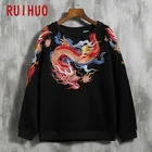 RUIHUO, новинка весны 2022, пуловер в стиле хип-хоп, свитшот, мужская модель, повседневные свитшоты, мужская мода