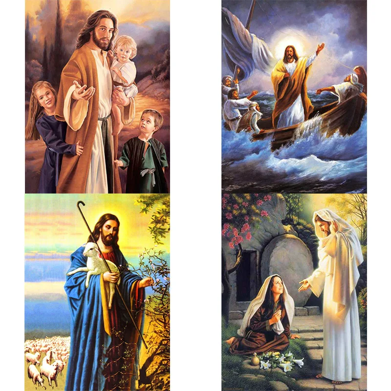 

Diamond Painting 5D Diamonds DIY Religion Cross Stitch Full Square Drill Embroidery Colorful Handmade Home Room Wall Decor