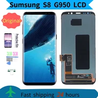original amoled lcd for samsung galaxy s8 g950 sm g950fds lcd display touch screen digitizer assembly for s8 repair parts