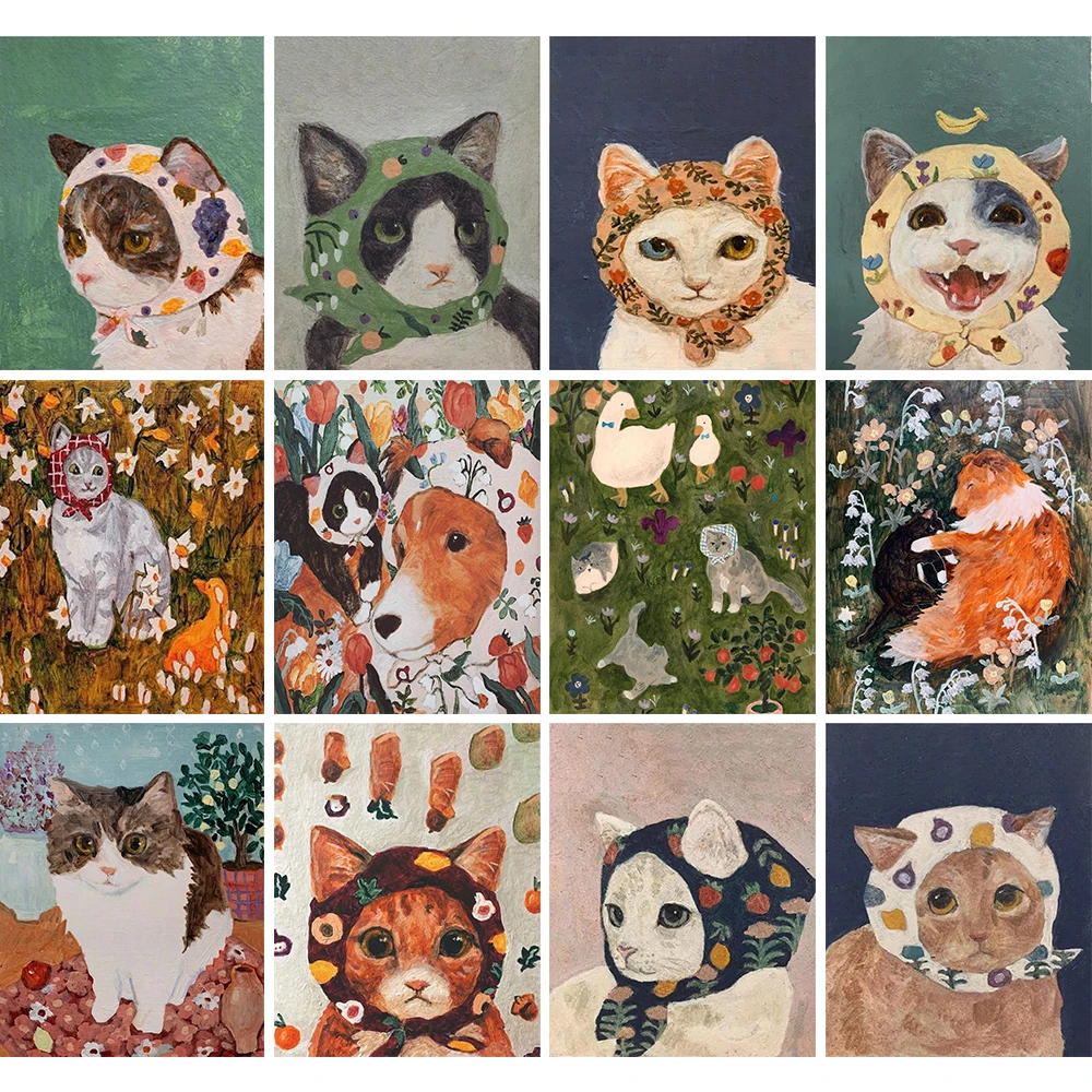 

Hand-Painted Cartoon Cat Picture DIY Painting by numbers Characters Art Atlas Coloring Decoration Canvas Wall Crafts Unique Gift