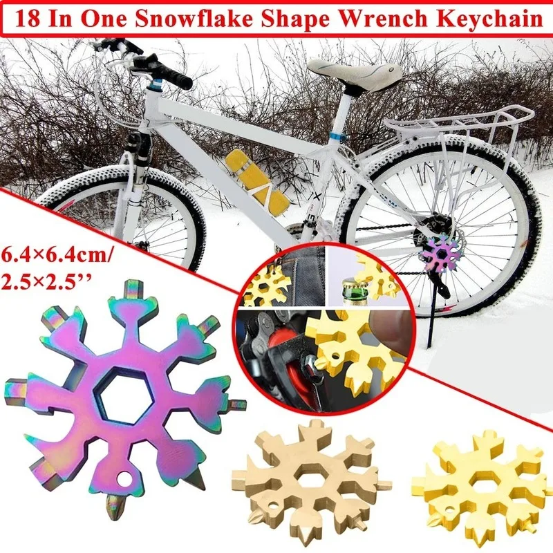 20-in-1 Multi-tool Screwdriver Snowflake Portable Outdoor Pocket Tool Wrench Ratchet Combination Corkscrew Christmas Gift Set | Дом и сад