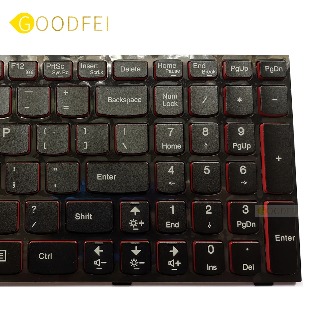

New Original Genuine Backlit Keyboard for Lenovo IdeaPad Y500 Y510p US Keyboard Red Backlight