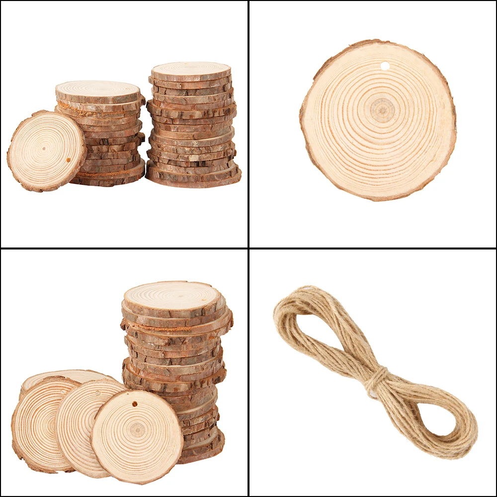 Круги из натуральной сосны 3-4 см 30 шт. | Дом и сад