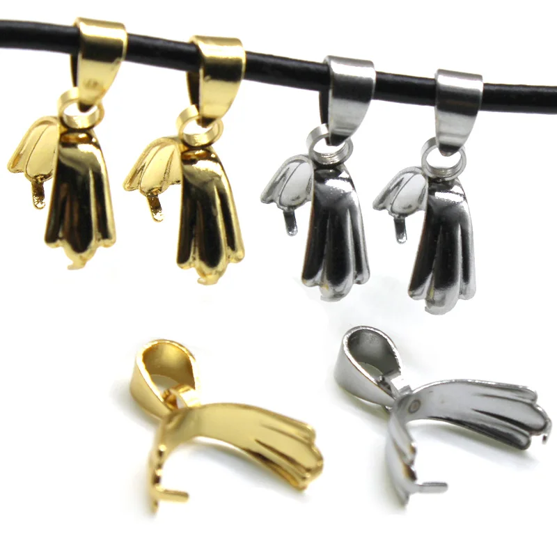 10 шт./лот 6x19 мм позолоченные застежки из нержавеющей стали соединительные для